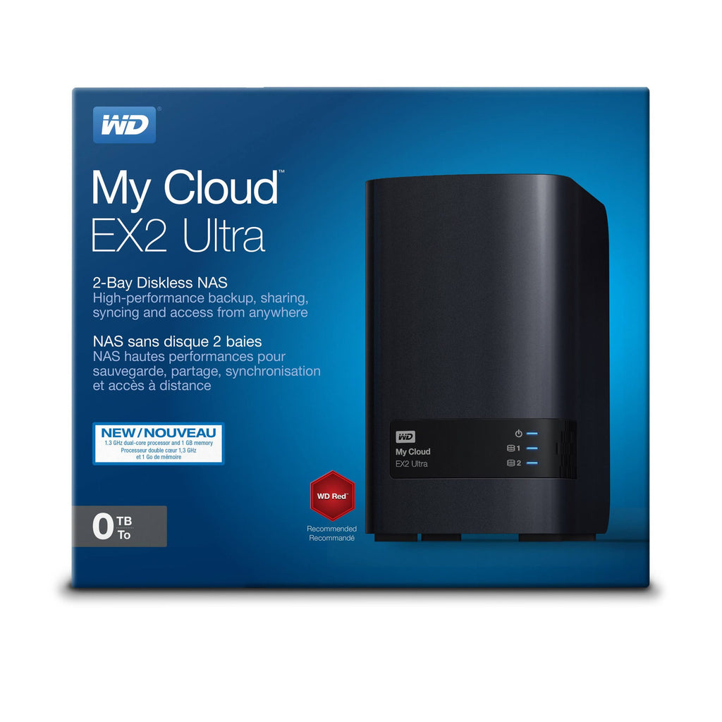 WD My Cloud EX2 Ultra WDBVBZ0000NCH 2-Bay Diskless Personal cloud Storage device