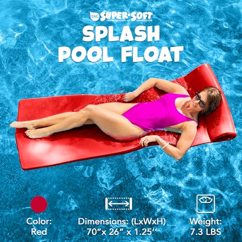 TRC Recreation Foam Swimming Pool Float, Floating Water Lounger, Splash 1.25??