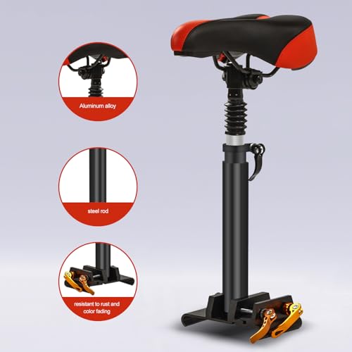 Gugxiom Electric Scooter Seat, Foldable and Adjustable Saddle Seat with Shock Absorption Foam Cushion Scooter Seat for Xiaomi M365